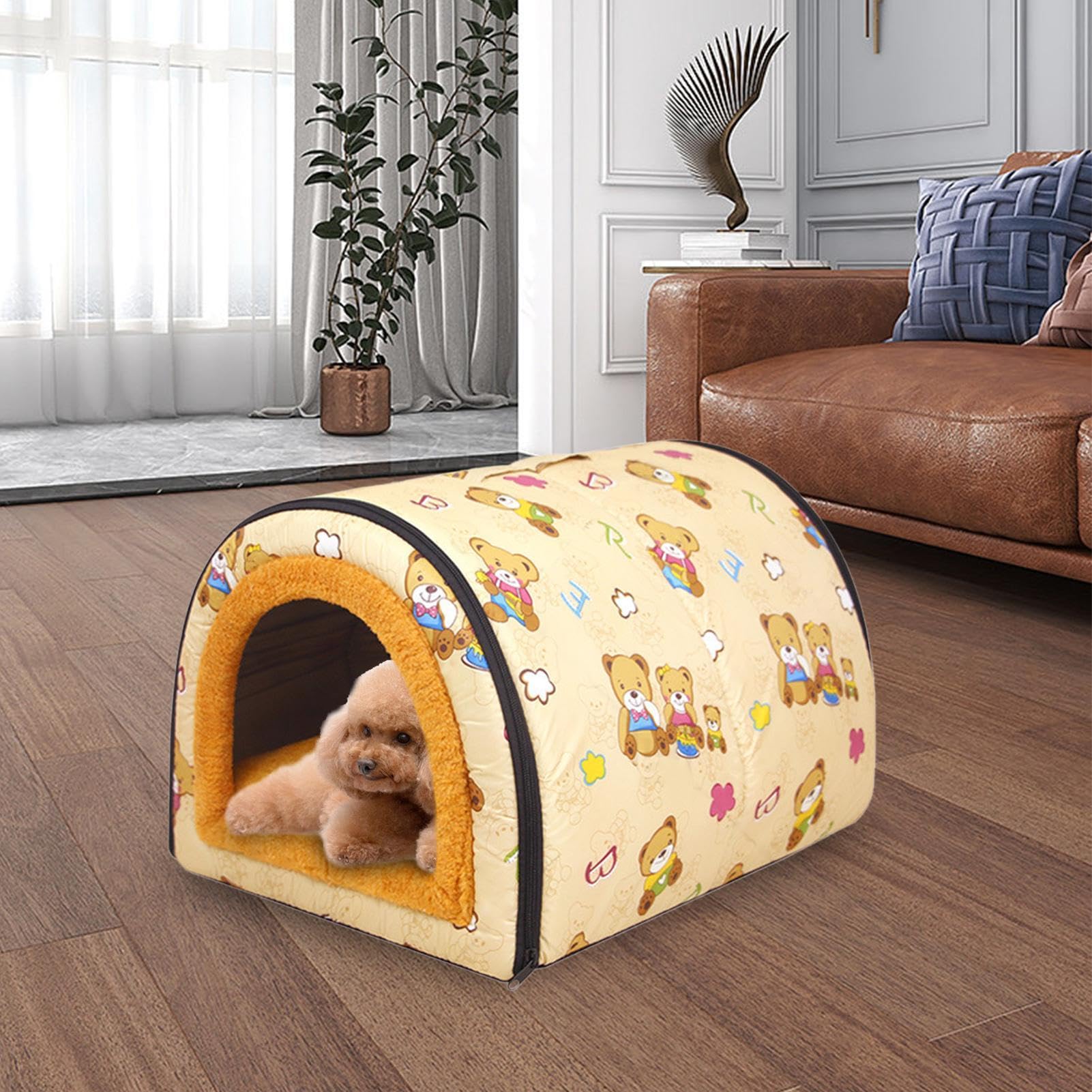 Accogliente casetta per animali domestici, cuccia per cani chiusa | Cuccia per animali domestici Thermal Nest resistente all'acqua - Prodotti per il riposo dei gatti Cuccia per cani facile da p