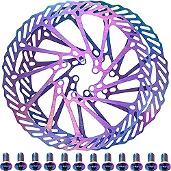 YBEKI Rotor de freio a disco de bicicleta 160 mm, 180 mm, 2 unidades de discos de freio com 12 parafusos para rodovia, mountain bike MTB BMX