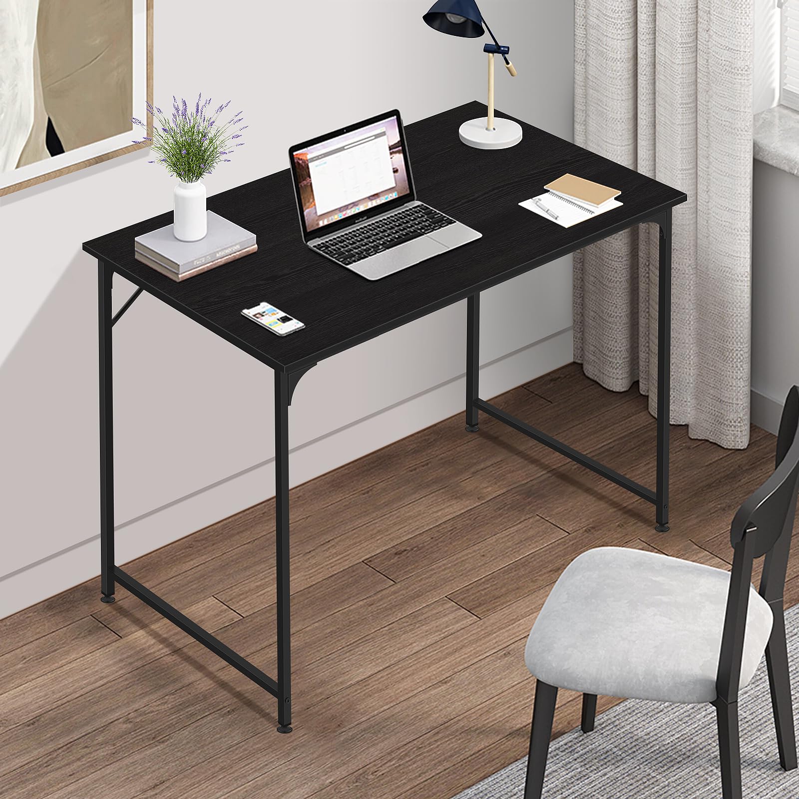 BLKMTY 32 Computer Desk Home Office Writing Desk Wood PC Study Table Work Desks Modern Simple Style Laptop