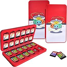 24 Slot Game Card Case for Nintendo Switch Game Cards and Mirco SD Memory Cards, Portable Switch Lite / OLED Game Memory Card Storage Holder, Shockproof Hard PC Shell + Soft Silicone Lining
