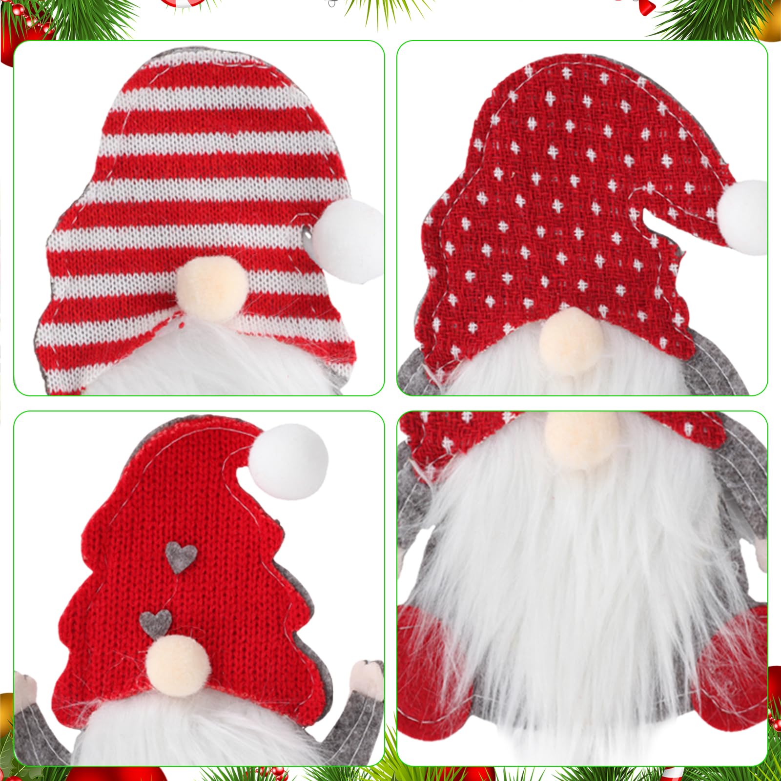 IHLOOTD Porte Couvert Noel 6 Pièces Couverts Decoration Table