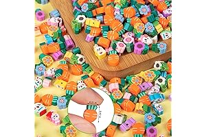 Charming Easter Craft Beads: 250PCS Polymer Clay Assortment