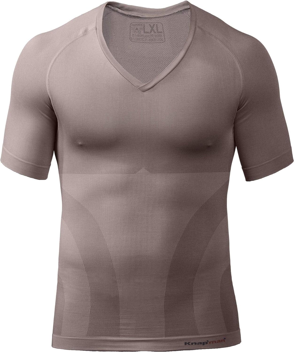 Knap'man Compression Shirt Invisible deep v-Neck Khaki