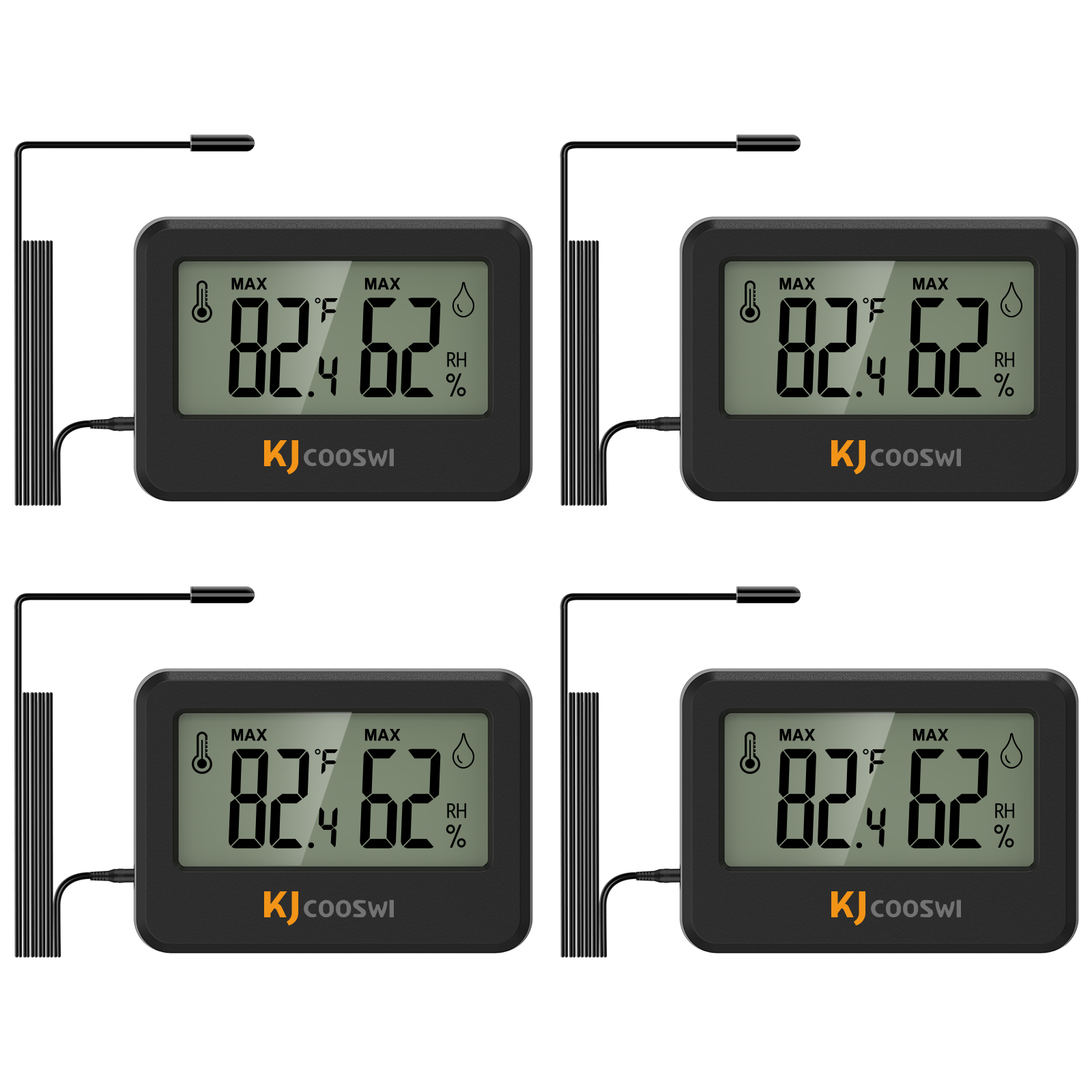 Monitor De Temperatura Y Humedad, Termómetro Digital Higrómetro, Medidor De Temperatura Interior Y Humedad Con Medidor De Temperatura Y Humedad Para Invernadero, Hogar, Cocina, Termómetro Digital