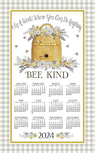 Kay Dee Designs Bee Kind 2024 - Toalla con calendario