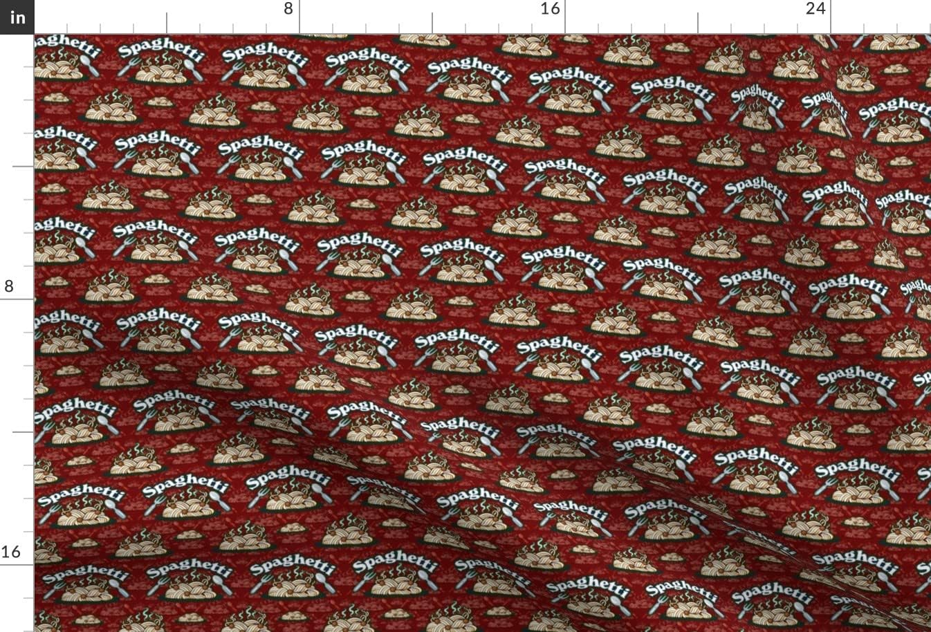 Spoonflower Fabric - Pasta Dinner Food Printed on Minky Fabric by The Yard - Sewing Baby Blankets Quilt Backing Plush