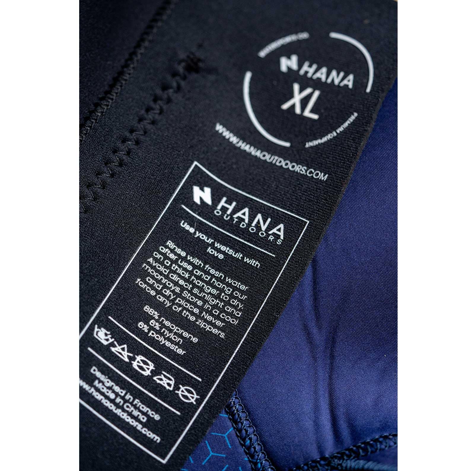 HANA Waimea - Mono de neopreno corto de 3/2 mm para hombre - Neopreno SCR Full Stretch Limestone - Ideal Surf, Paddle, Wakeboard, Kayak - Confort, Flexibilidad y Protección Térmica