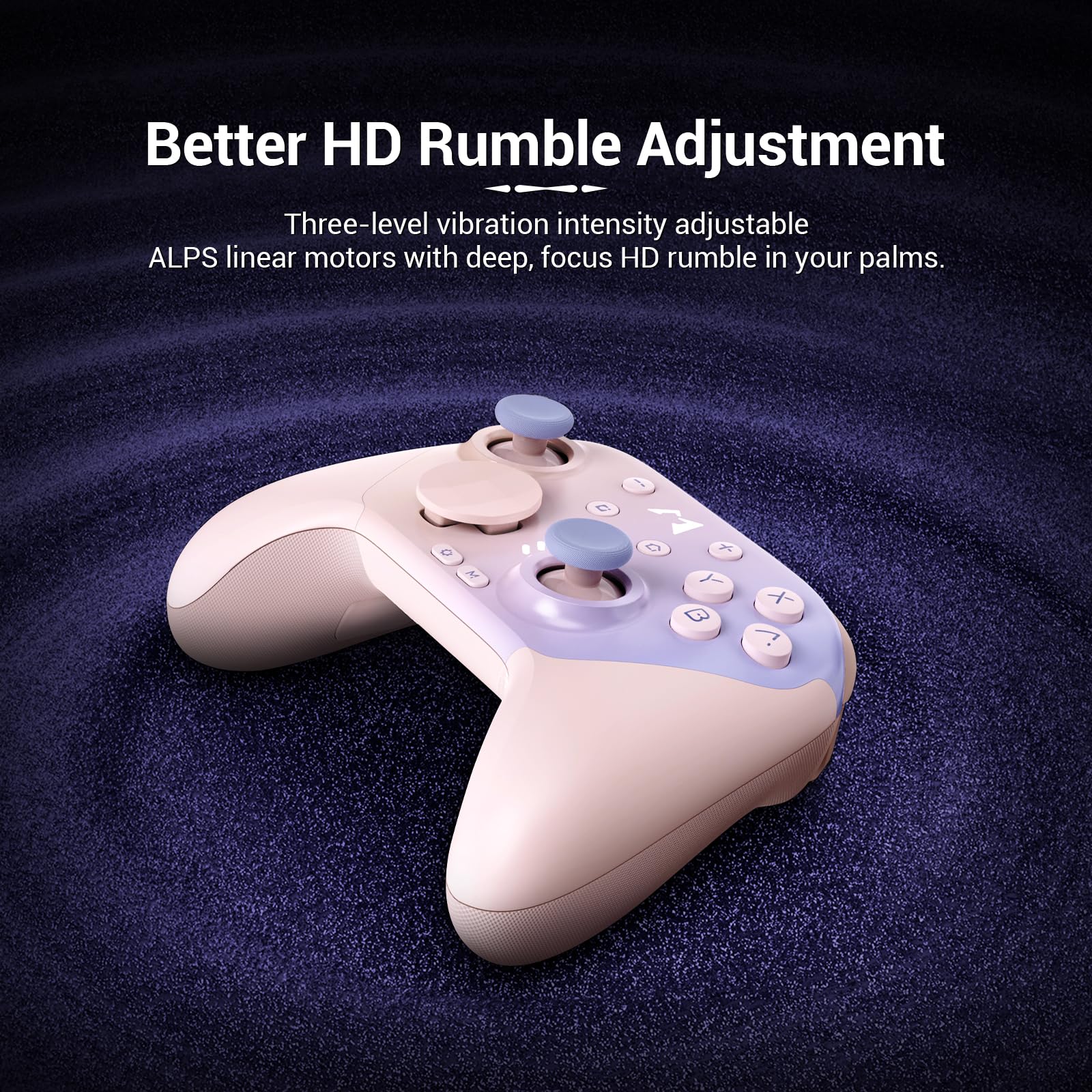 AKNES MOBAPAD CHITU 2 HD Controller für Switch/PC/Android/iOS (Pink) | TMR Glide Joysticks, Mechanische Tasten, HD Rumble, NFC, 6-Achsen, RGB-Dock, Programmierbare Rücktasten