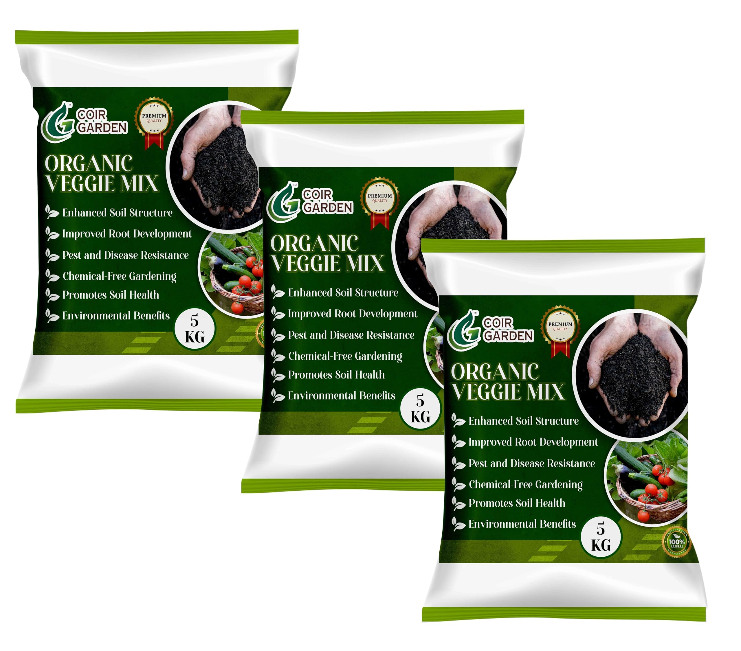 COIR GARDEN - VEGGIE MIX FOR HOME GARDENING - ORGANIC FERTILIZER - NATURAL SOIL FERTILIZER FOR FLOWERING PLANTS,HERBALS AND VEGETABLES - 15 KG (B0D7418FNB) Amazon Price History, Amazon Price Tracker