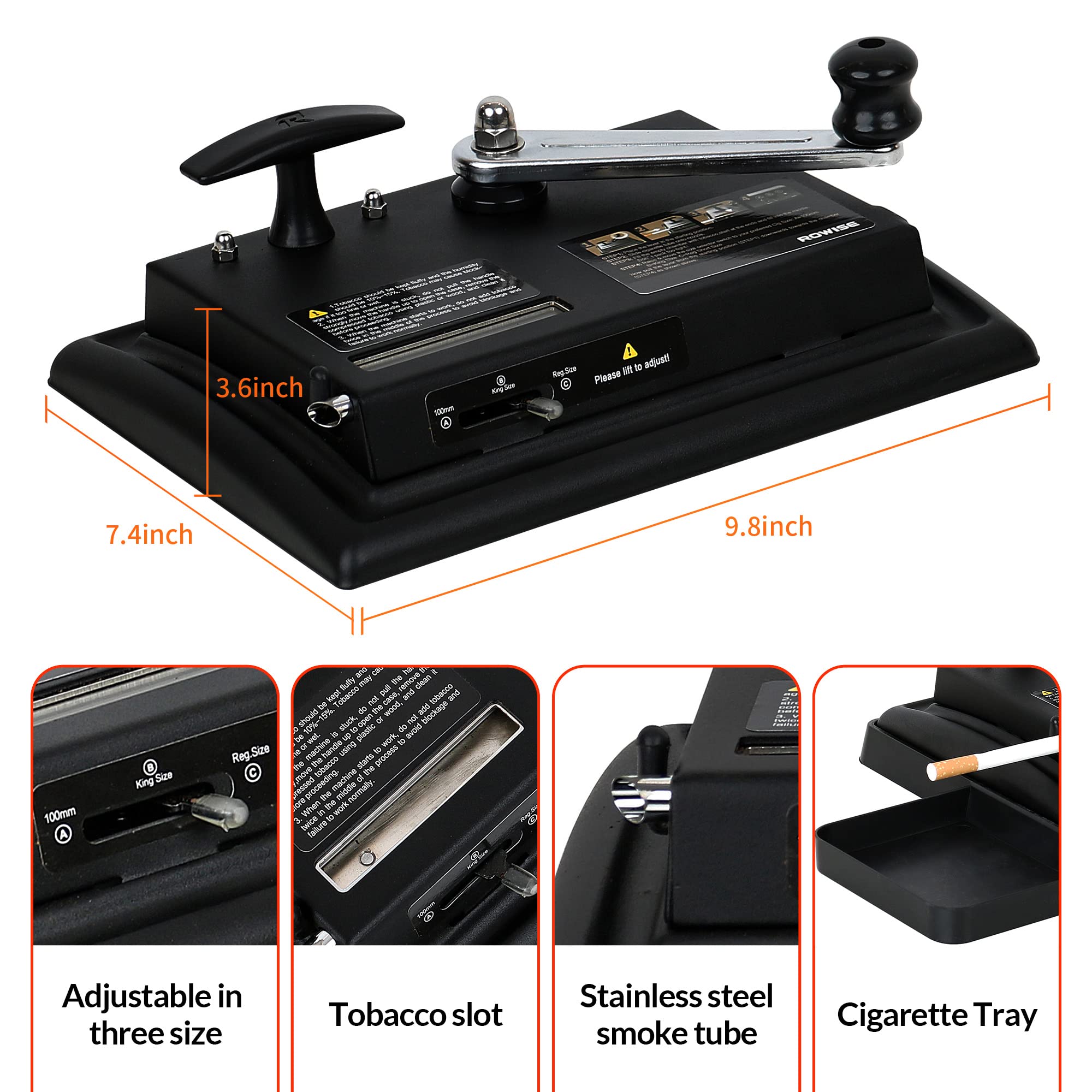 lucycaz cigarette rolling machine Amazon.com: LUCYCAZ Cigarette Rolling Machine with Rolling Tray, Rolling  Machine Hand Operation Injector to Rolling Your Own Cigarettes, 100mm,  Regular Tubes, King Size (Black) : Health & Household