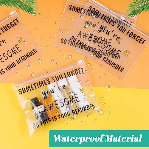 Miniatura 3 de Kolewo4ever 100 bolsas de maquillaje inspiradoras de EVA, bolsa de cosméticos de EVA, mini bolsa de aseo con cremallera, bolsa de maquillaje You Are