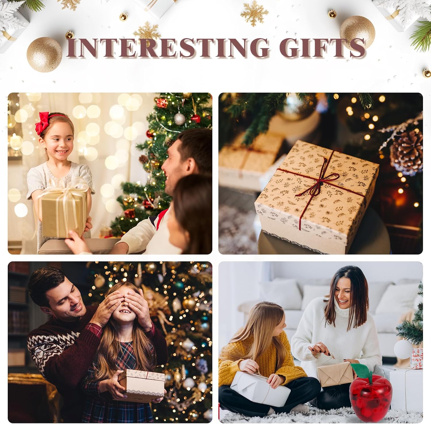 Large Red Apple Container Jar,Apple Shaped Candy Jar Back To School Teacher Appreciation Gift Christmas Gifts,Plastic Apple Decor Classroom Wedding Valentine Party Christmas Decorations (8 Pack)