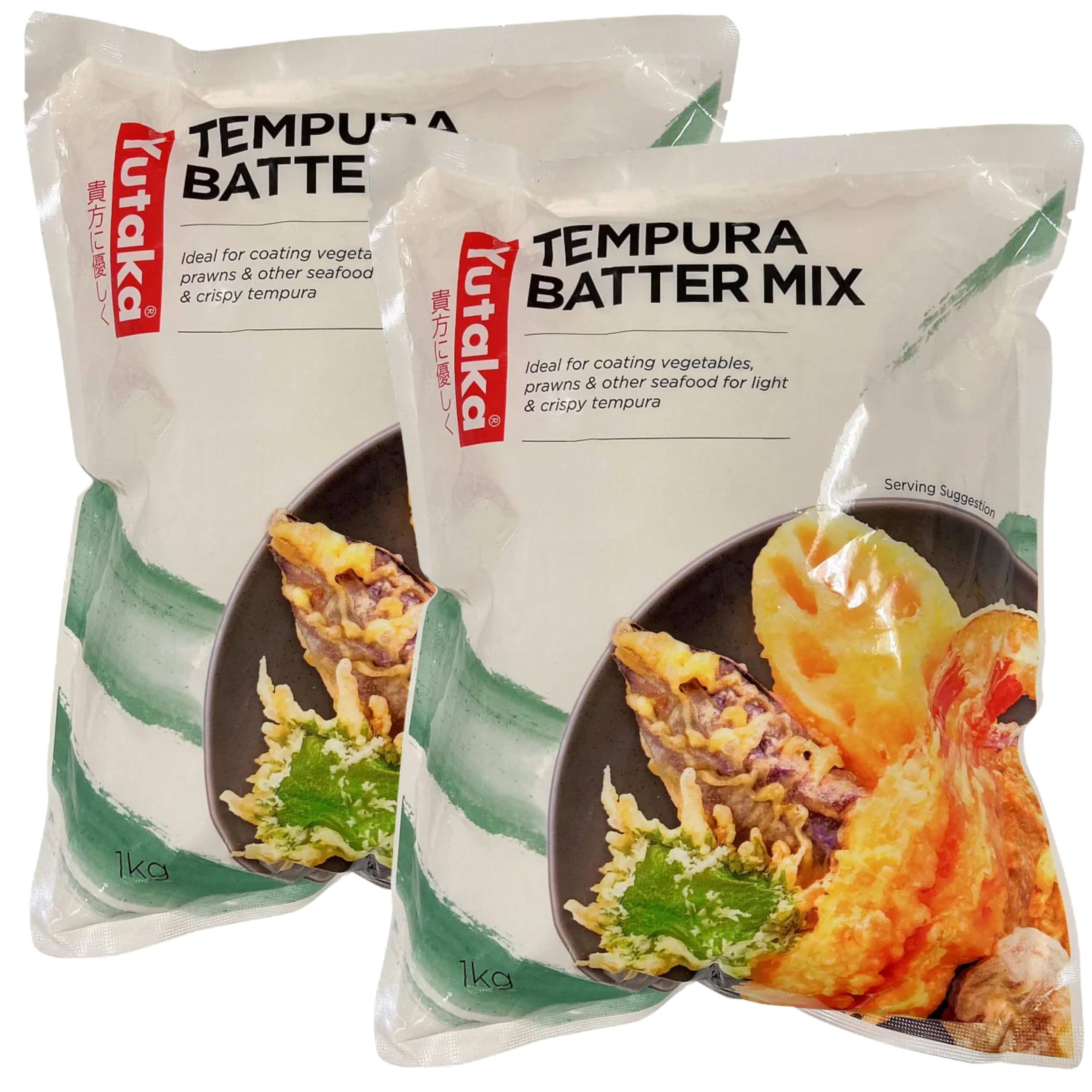 Yutaka Tempura Batter Mix 1kg Pack of 2 - Crispy, Light & Fluffy Batter - Perfect for Japanese Tempura Dishes