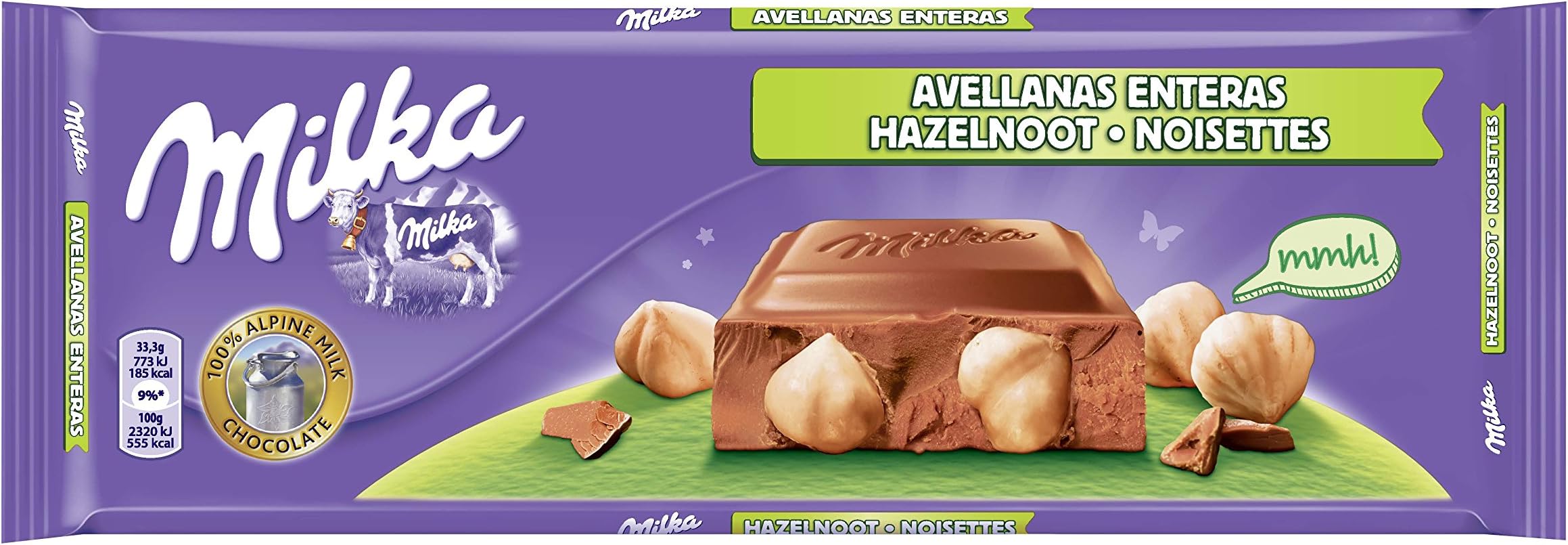 Milk Chocolate Bar with Whole Hazelnuts 300g