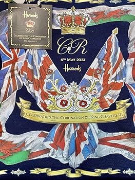 Harrods キングチャールズ3世戴冠式トートバッグ Harrods ハロッズ 英国チャールズ国王 戴冠式記念限定トート