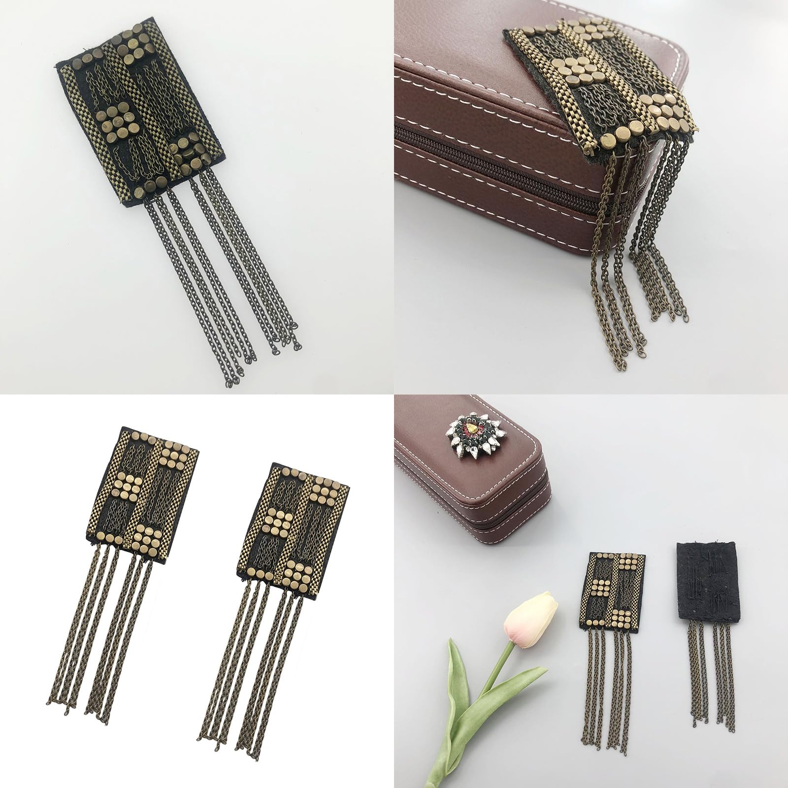 EINCORN Tassels Metal Punk Shoulder Epaulette Fashion Durability Shoulder Epaulet For Militaries Drill And Polices Patrols