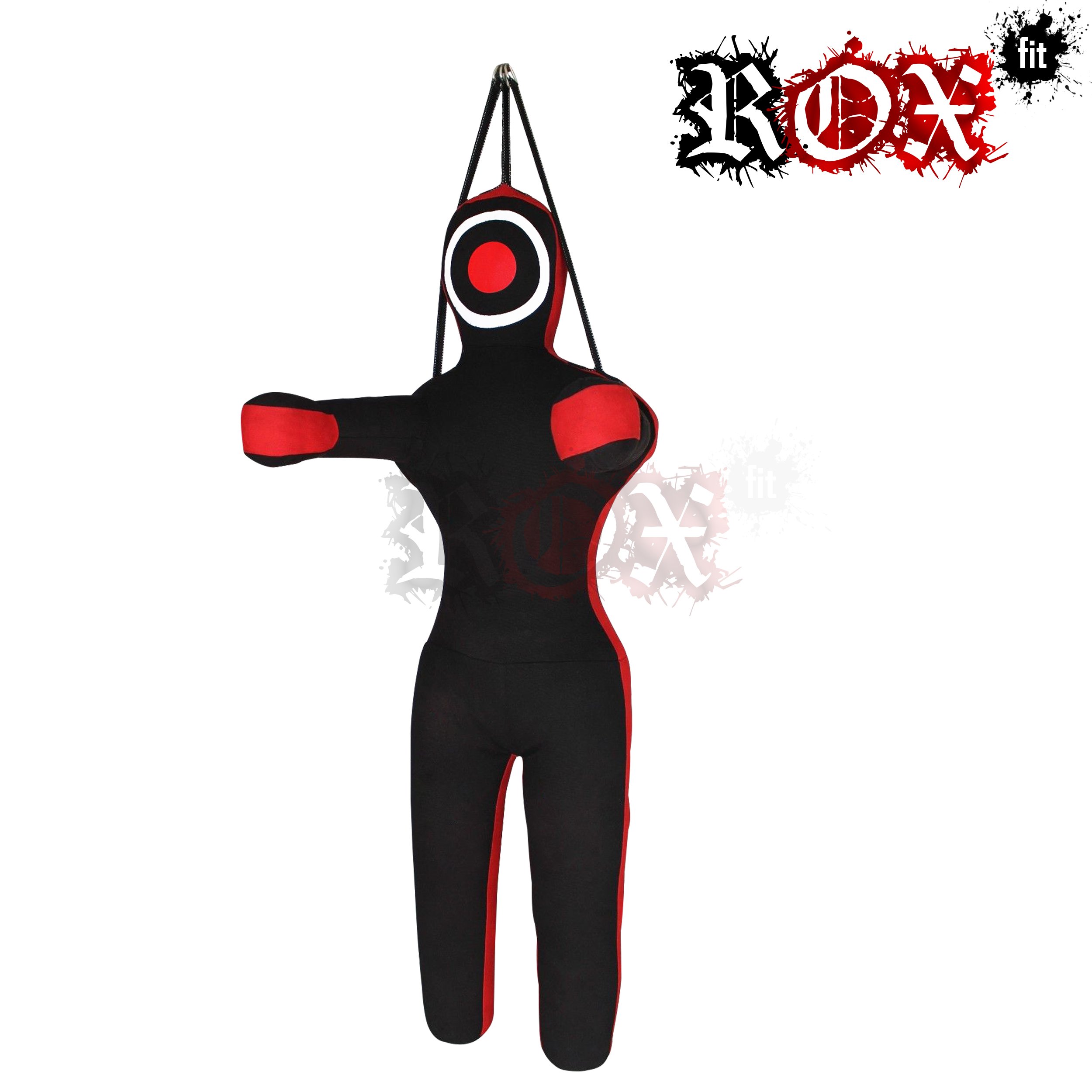 Grappling Dummy by ROX Fit MMA Punching Bag MMA Dummy - Hanging Style - Hands Front Black Red (3 Foot (36