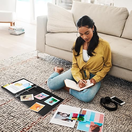 Miniatura 6 de Samsill (MP48580) - Carpeta de 3 anillos redondos de 3 pulgadas, fabricada en los EE. UU., con cubierta transparente personalizable para insertos,