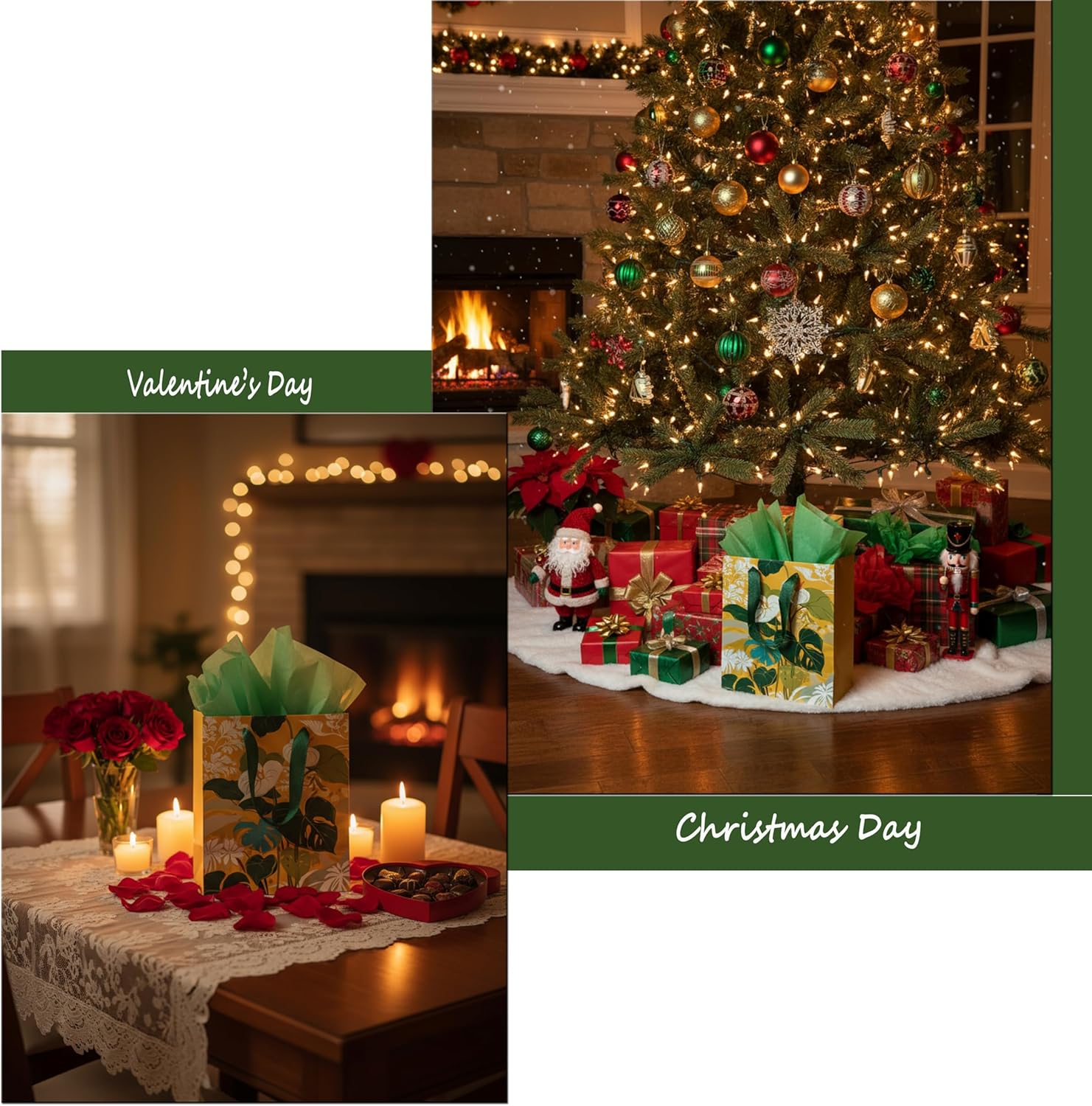 Gift Bags with Handles yellow Flower pattern Tissue Paper Medium Size Girls Women Birthday Baby Shower (6pcs bags &18pcs Tissue Paper - Image 8