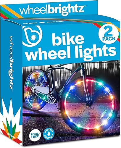 Vista 114 de Wheelbrightz - Luces LED para rueda de bicicleta, brillantes y coloridas - Se adaptan a neumáticos delanteros o traseros - Tubo resistente a la Verde