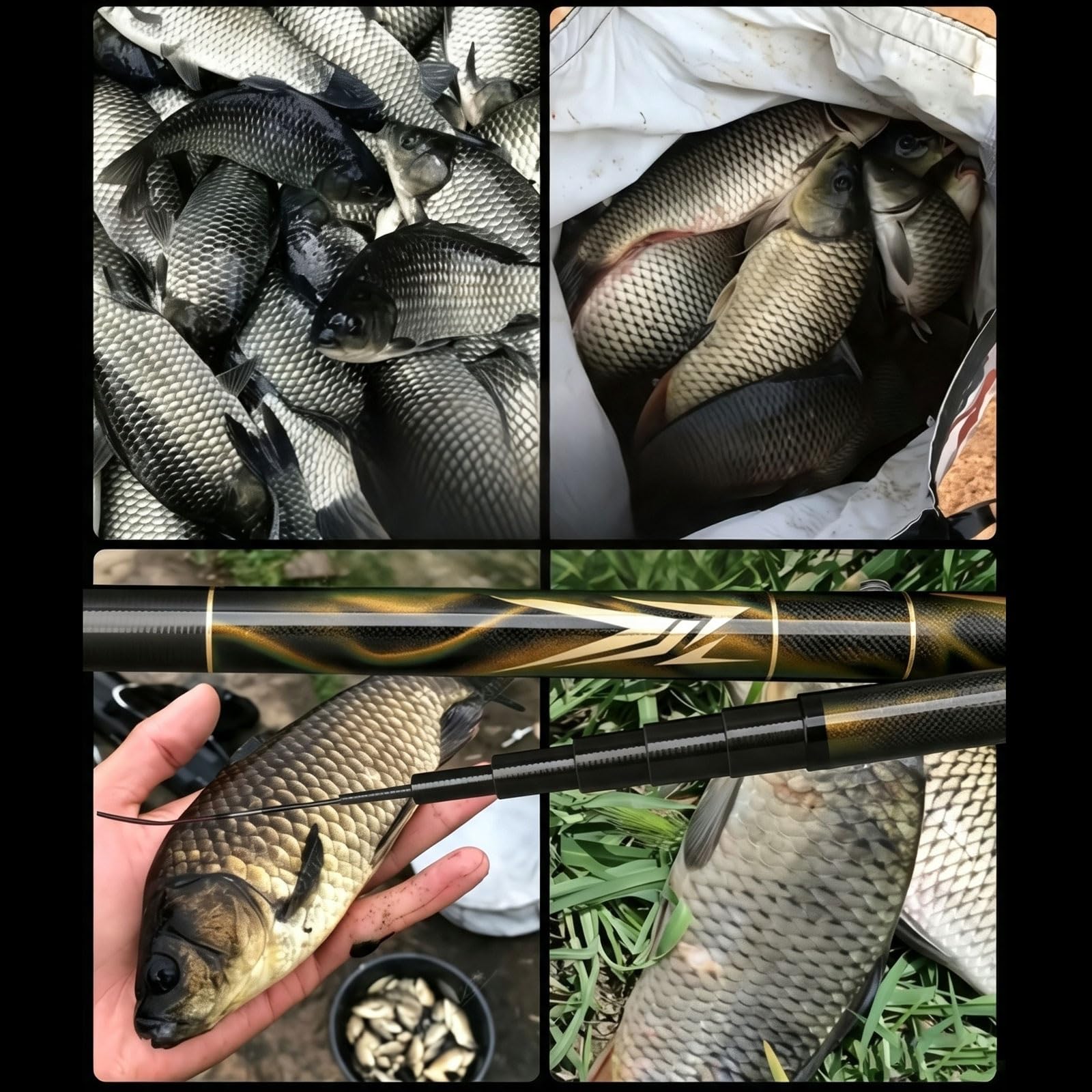 Caña De Pescar Telescópica CañAs De Pesca Carbono Caña de Pescar de Mano