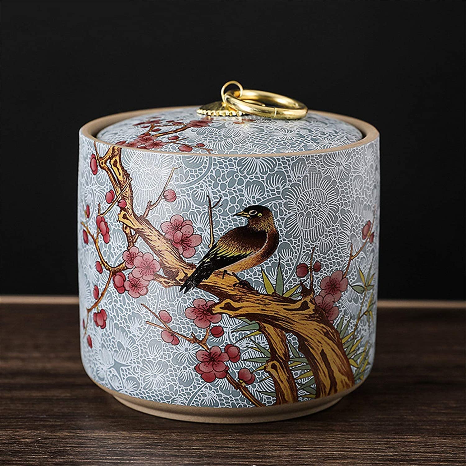 bnjlSDATwr ceramic jar， Ceramic Tea Jar,Jars Containers,Kitchen Food Storage Canister,Creative Cans Small for
