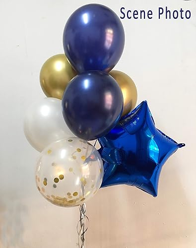 Miniatura 3 de Decoraciones de cumpleaños azul rey dorado Glabby Happy Birthday Globo Foil Banner para niños y hombres, suministros de decoración de fiesta