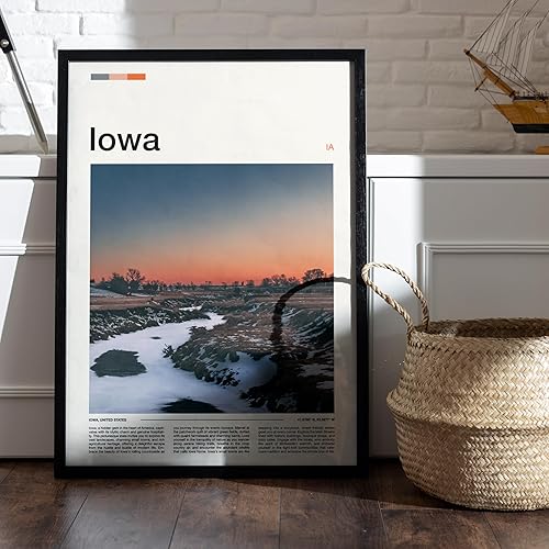 Miniatura 2 de Impresión de Iowa, póster de Iowa, arte de pared de Iowa, impresión artística de Iowa, foto de Iowa #2