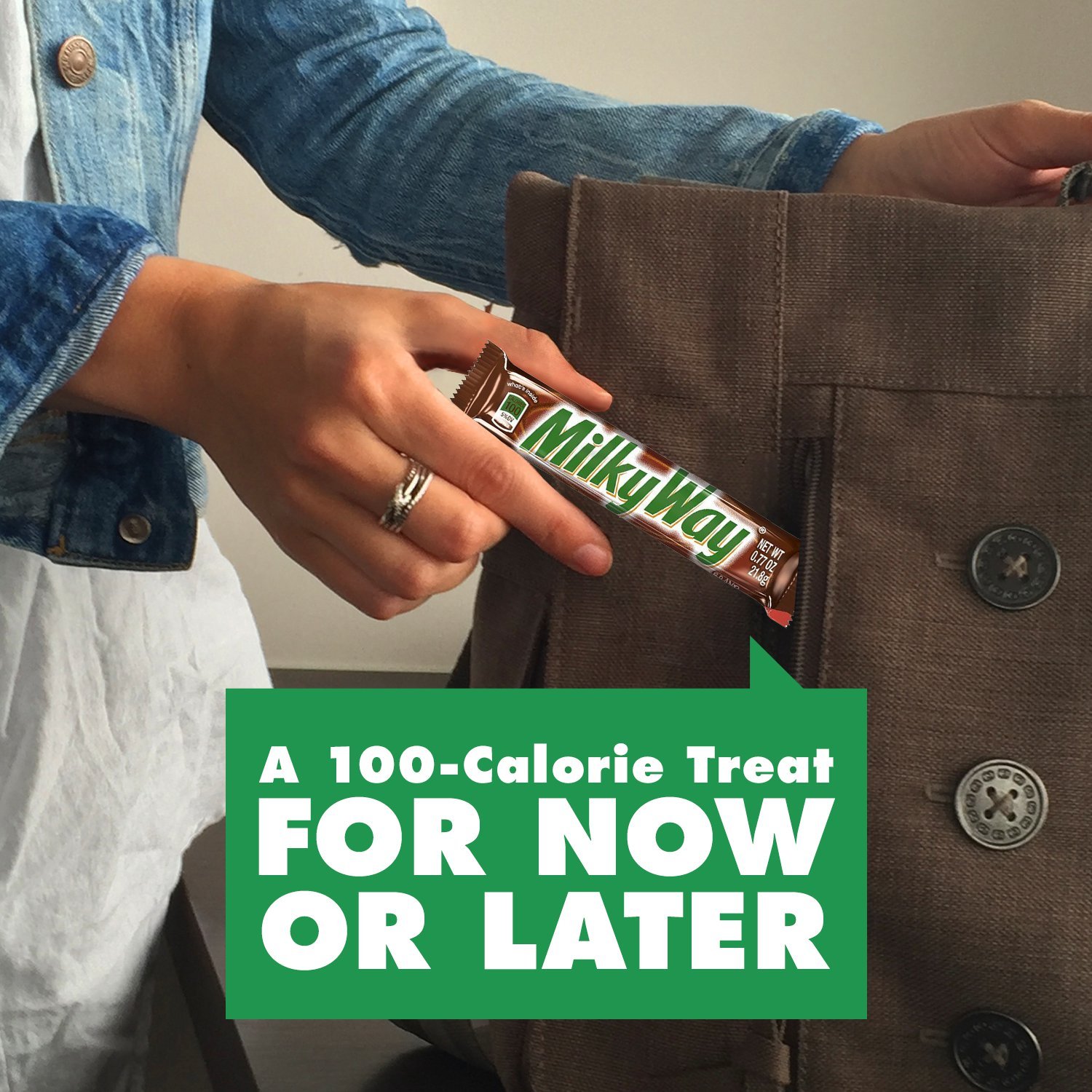 Milky Way 100 Calories Milk Chocolate Candy Bar 0.77Ounce Bar 24Count