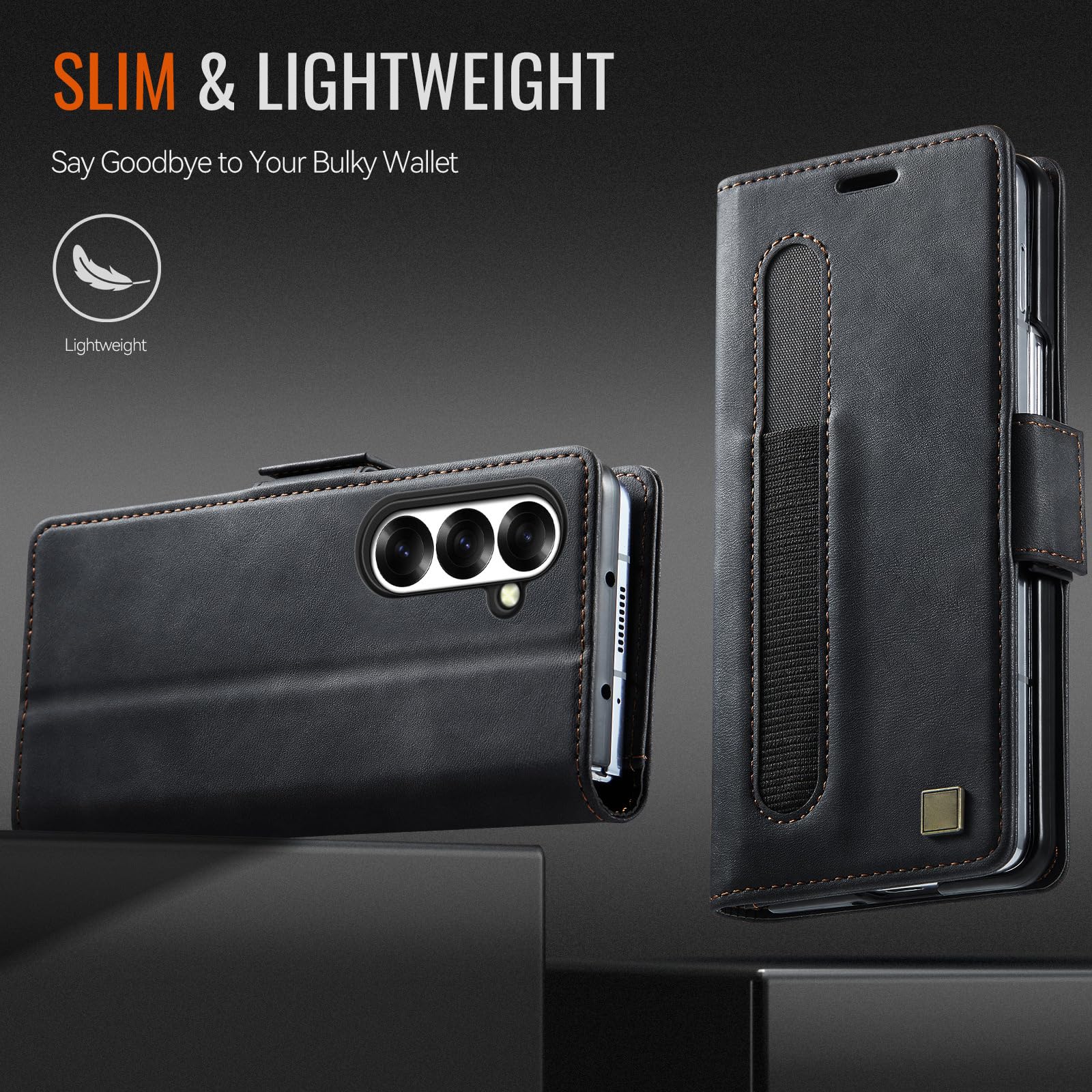 Cover Per Samsung Galaxy Z Fold 8 Ultra, Portafoglio Custodia in Pelle | Con Supporto S Pen Staffa Anticaduta Protezione Completa Chiusura Magnetica Guscio,Blu,Fold 8 Ultra