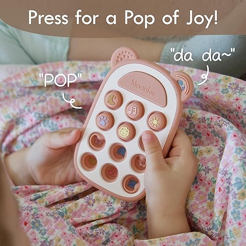 Miniatura 3 de Moonkie Juguete de dentición de silicona para bebés de más de 3 meses  Mordedor suave sin BPA con burbujas de estallido de iconos y números  Regalo