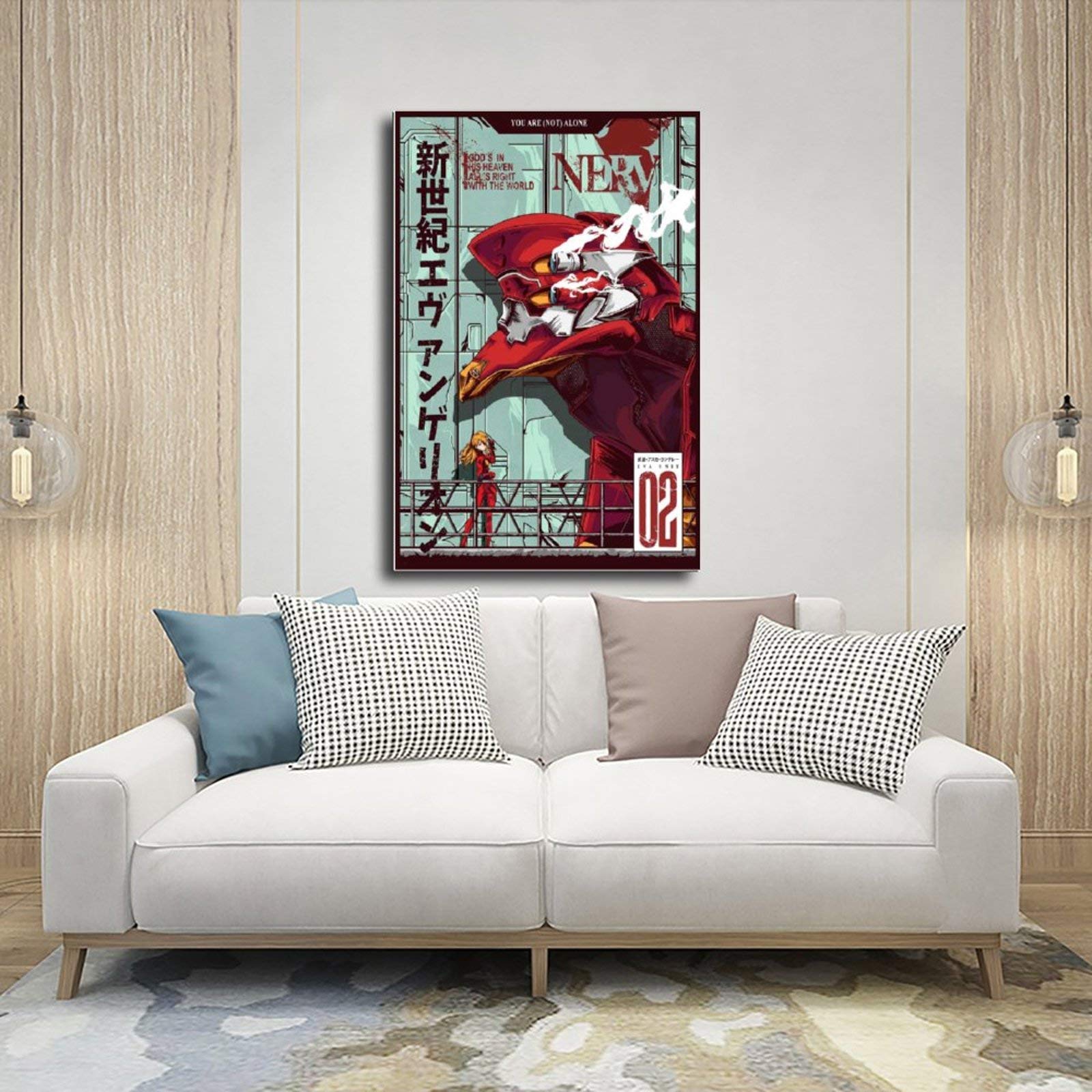 Neon Genesis Evangelion Giant Robot EVA Unit 02 Poster on Canvas