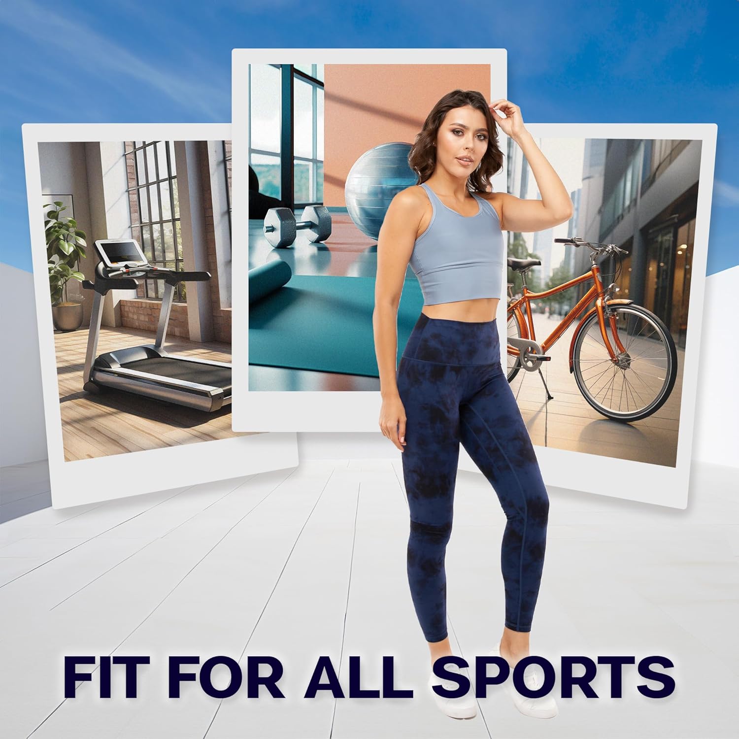 PRO-FIT High Waisted Tie Dye Leggings, Tummy Control Butt Shaper Workout Leggings, Compression, Breathable for Yoga & Fitness - Image 2