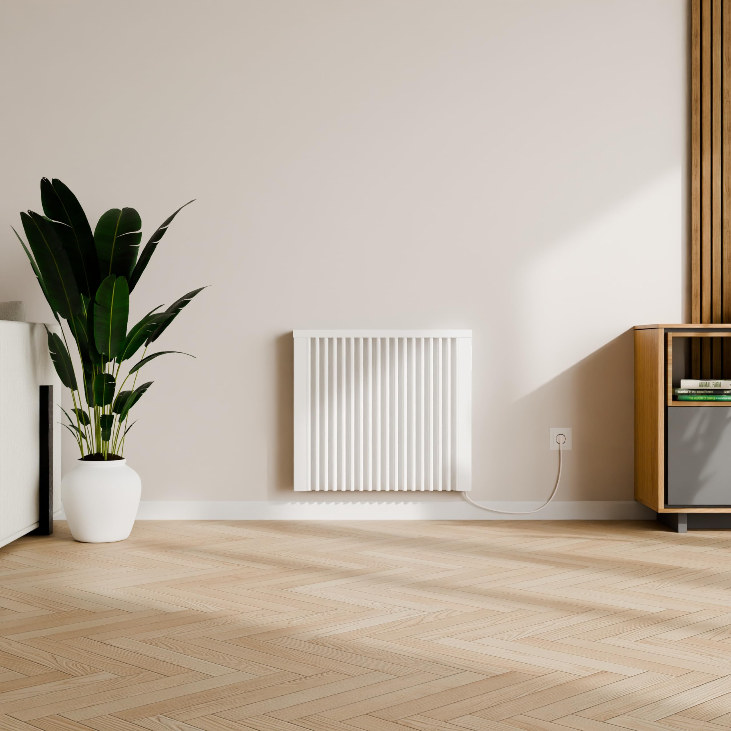 Radiatore elettrico AeroFlow COMPACT 1300 con il nucleo in materiale refrattario, regolatore FlexiSmart (Android, iOS; pronto per app), radiatore elettrico supplementare, riscaldamento ad accumulo