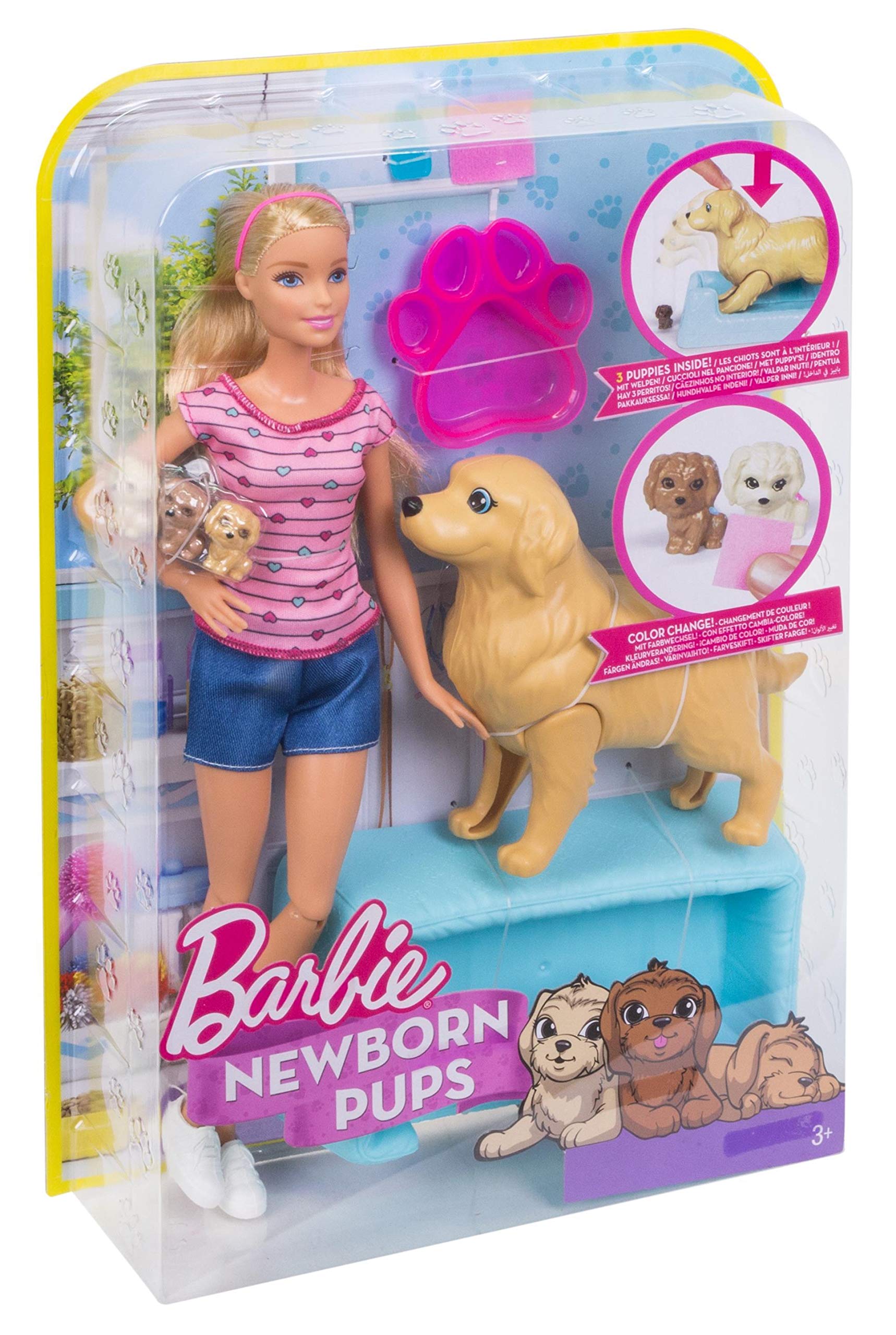 Juego Barbie Barbie Con Carreola Y Perritos Casa De Barbie Barbie
