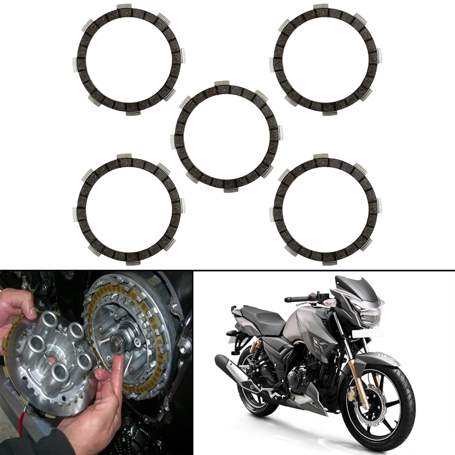 Autofy Highly Durable Aluminium Clutch plates/Clutch Disc For TVS