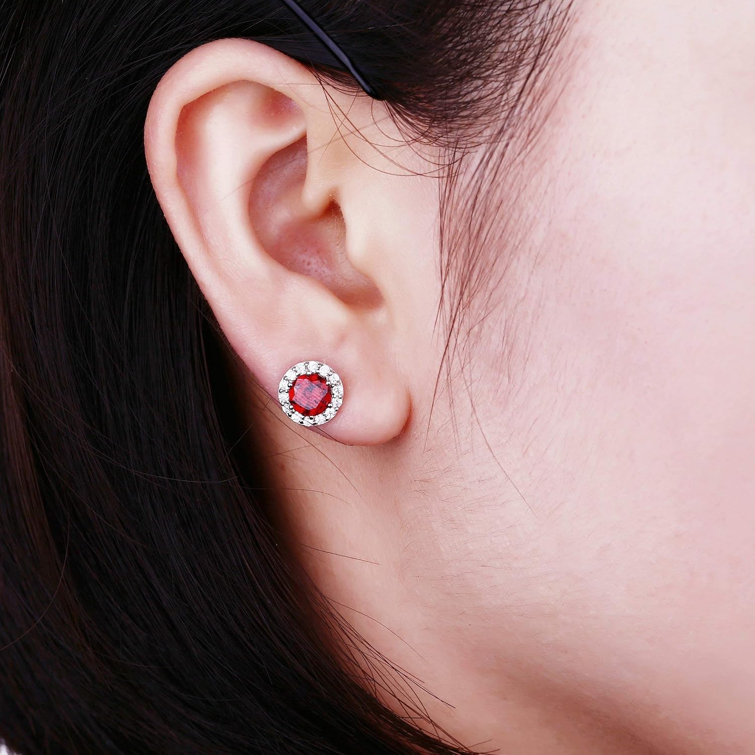Diamond Earrings for Women Men Diamond Studs Halo Earrings 925 Sterling Silver Cubic Zirconia Cz Earring Studs - Image 3