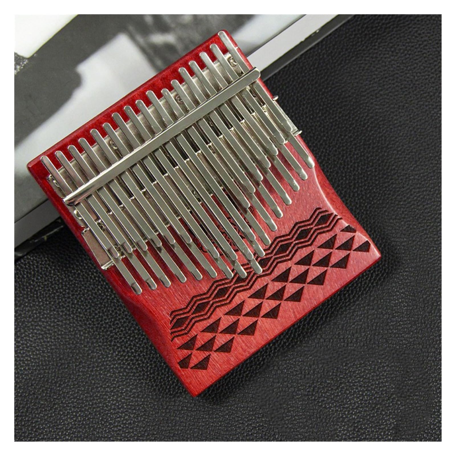 Kalimba Professionelles Mahagoni-Daumenklavier mit 34 Noten und zwei Stimmbereichen