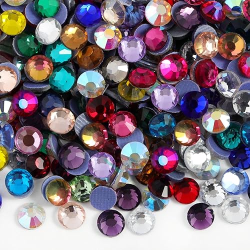 Vista 147 de 6000 diamantes de imitación termoadhesivos a granel, diamantes de imitación azules para ropa de manualidades, cristales termoadhesivos