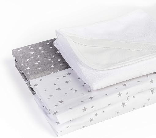 Lot De 2 Draps Housse 1 Alese 60x1 100 Coton Oeko Tex Pour Lit Bebe Lit A Barreaux Gulliver Amazon Fr Bebe Et Puericulture