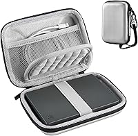 Vista 9 de ProCase - Funda para disco duro portátil para Canvio Basics Western Digital WD Elements My Passport Seagate Backup Plus Slim 1TB 2TB 3TB 4TB USB