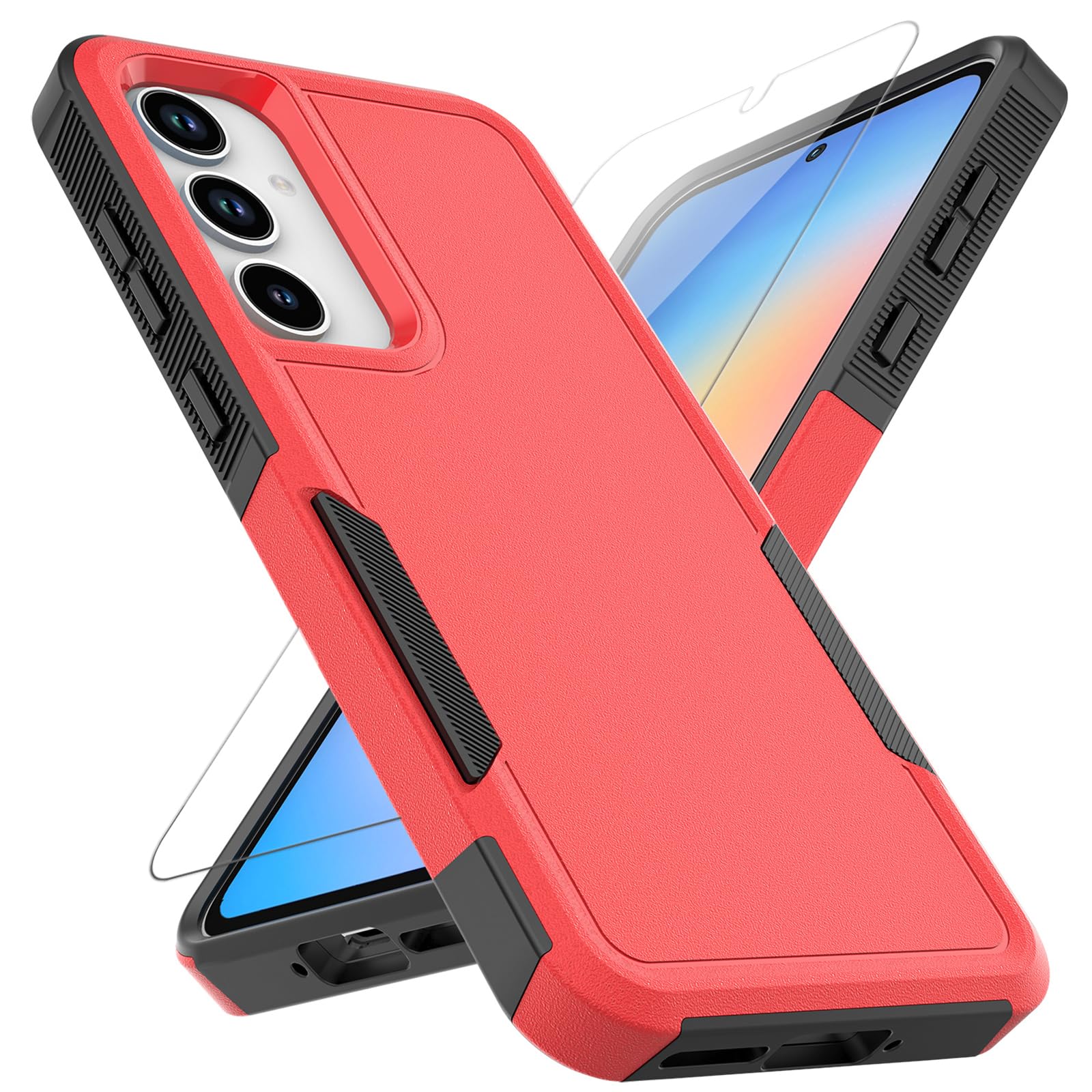 Amazon.com: for Samsung Galaxy A35 5G Case: Dual Layer Protective Heavy Duty Cell Phone Cover Shockproof Rugged with Screen Protector - Military Protection Bumper Tough - Samsung Galaxy A35 5G 2024, Red : Amazon.com: for Samsung Galaxy A35 5G Case: Dual Layer Protective Heavy Duty Cell Phone Cover Shockproof Rugged with Screen Protector - Military Protection Bumper Tough - Samsung Galaxy A35 5G 2024, Red :
