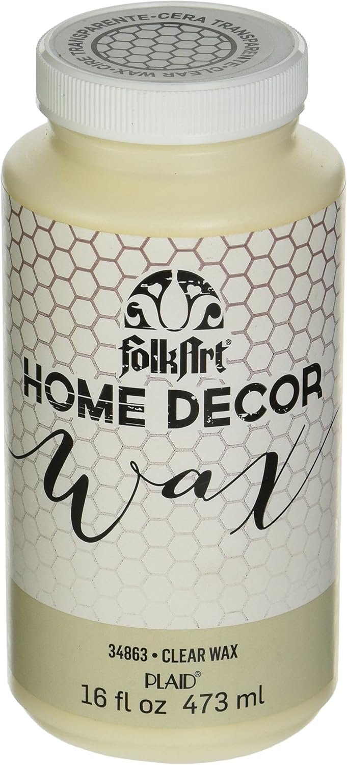 FolkArt Home Decor Chalk Furniture & Craft Paint in Assorted Colors, 16 ounce, Clear Wax