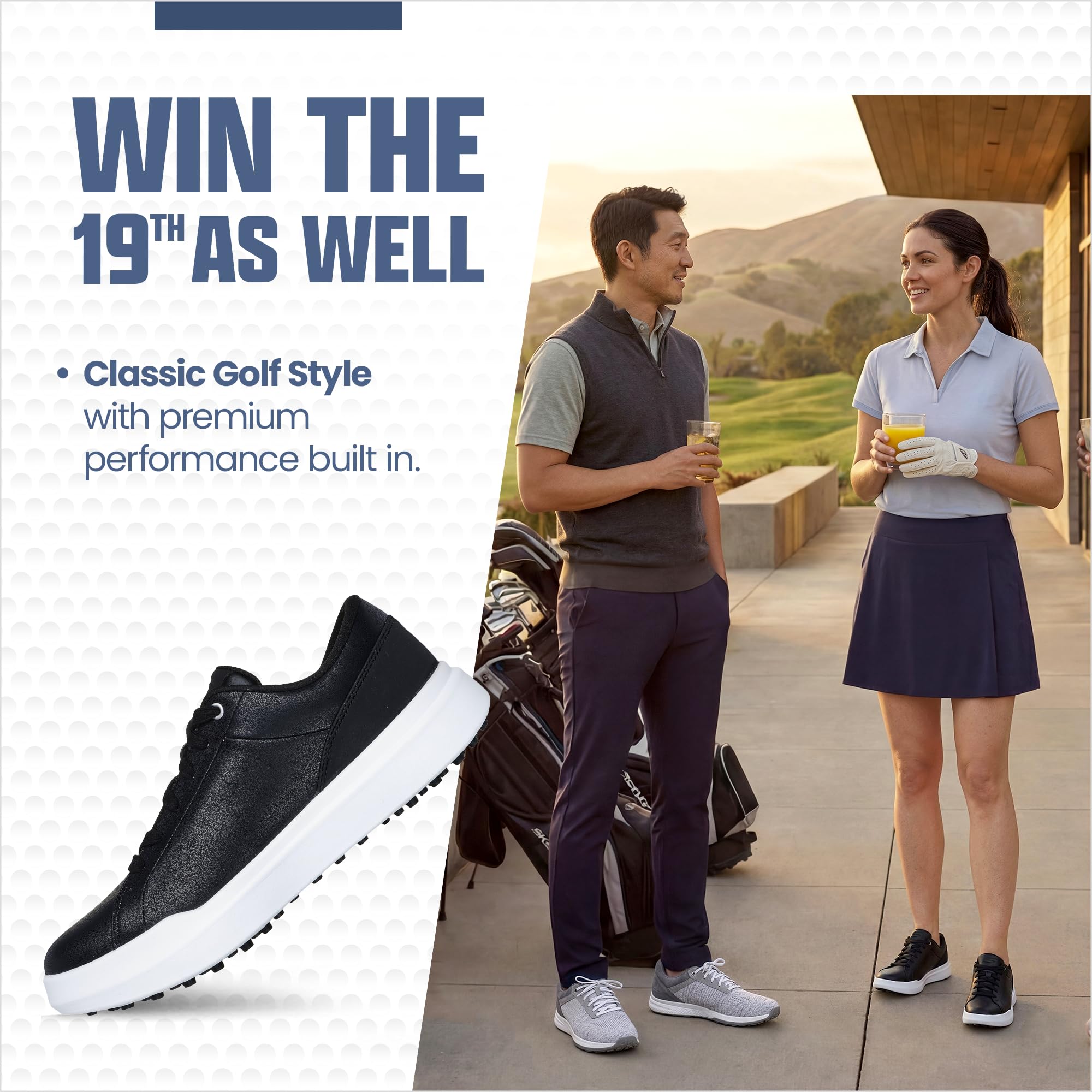 Skechers Kobiety Relaxed Fit: Go Golf Drive 6 Waterproof Spikeless Golf Shoes For WomenButy golfowe
