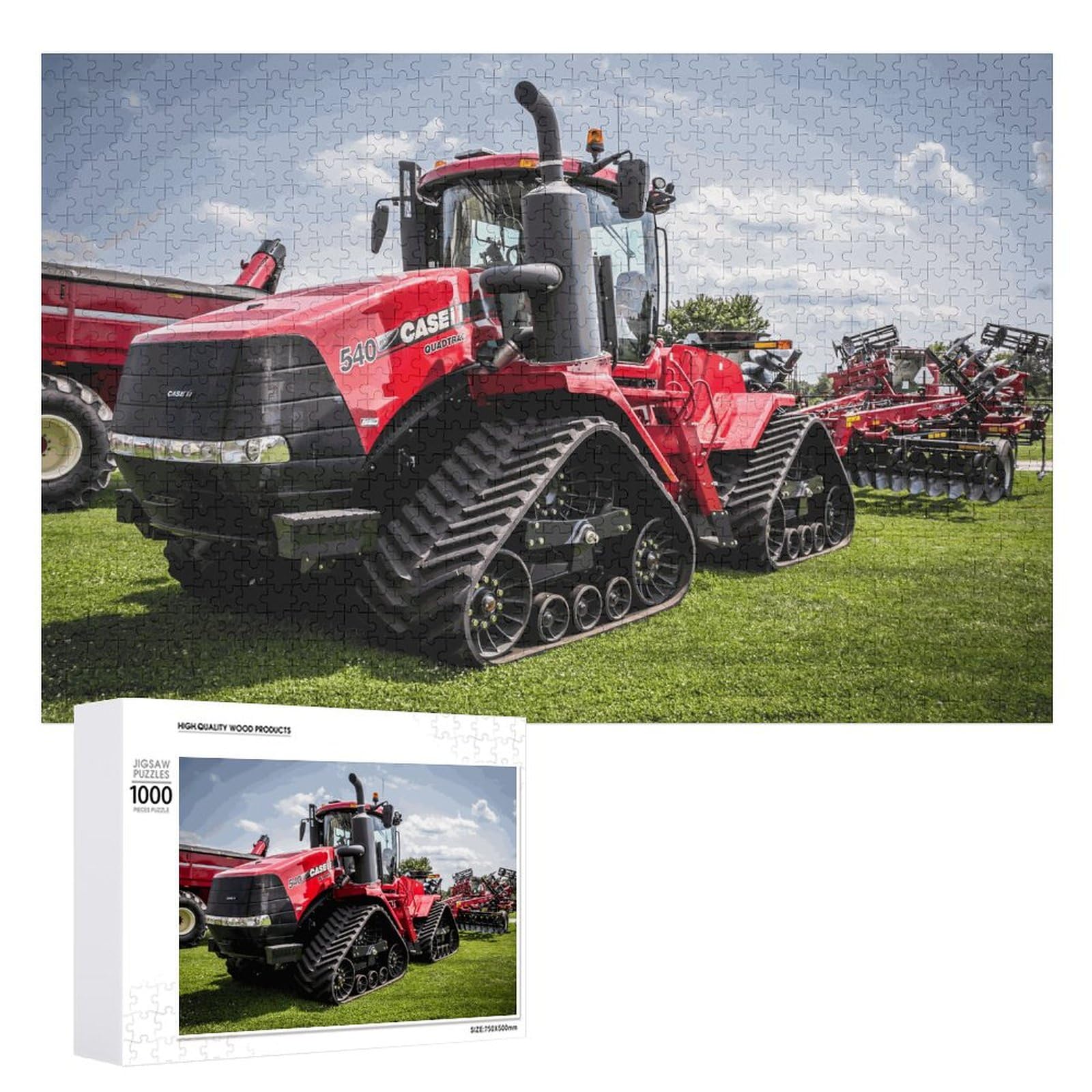 Traktor Holzpuzzle 1000 Teile, Knobelspiele Für Erwachsene, Teenager, Puzzles Unmögliche - Kinder Puzzle Zimmer Deko （75×50cm）