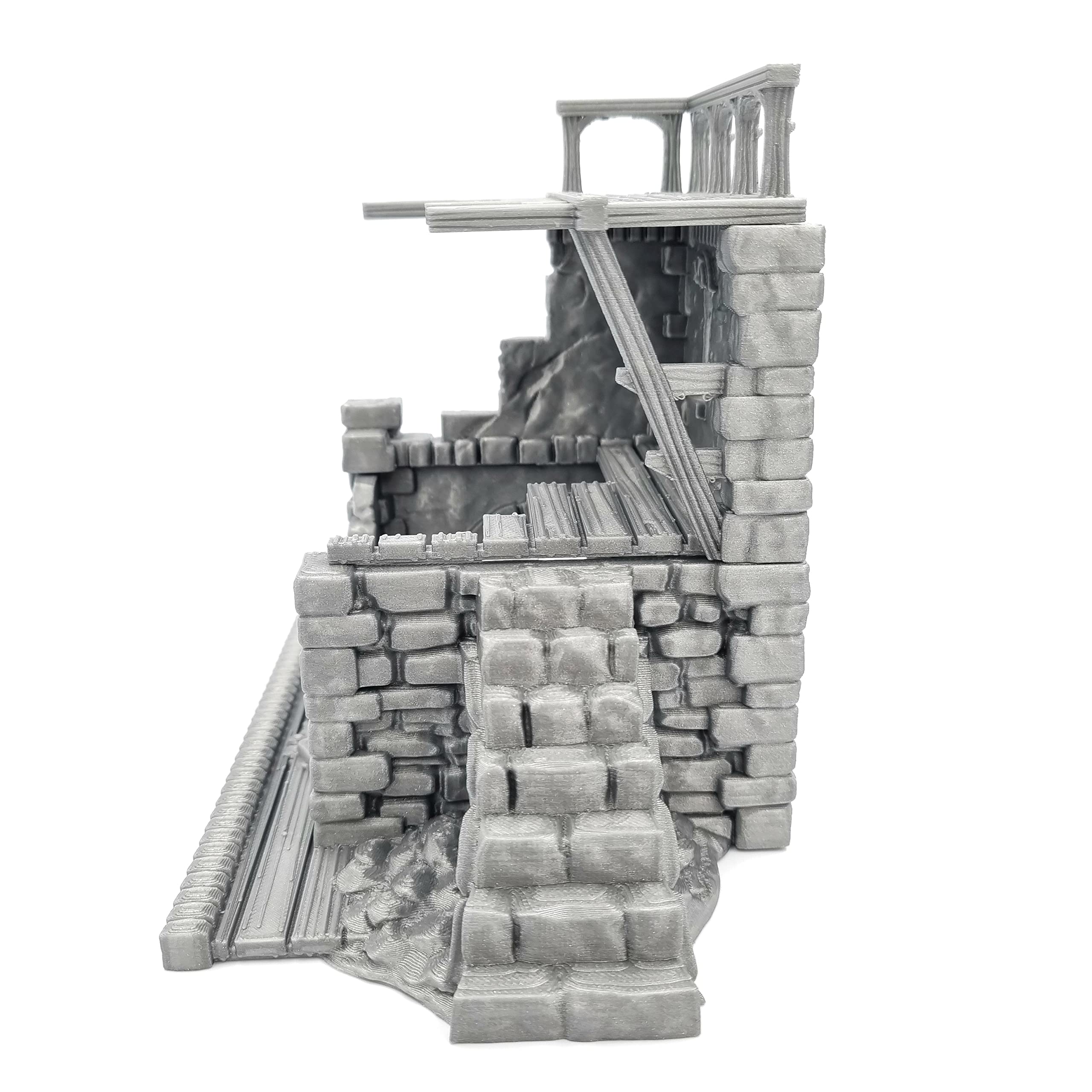 QP3D Uhrenturm – 3D-gedrucktes Fantasy-Gebäude, Ca. 8x8x36 Cm, Für DnD, Warhammer & Tabletop