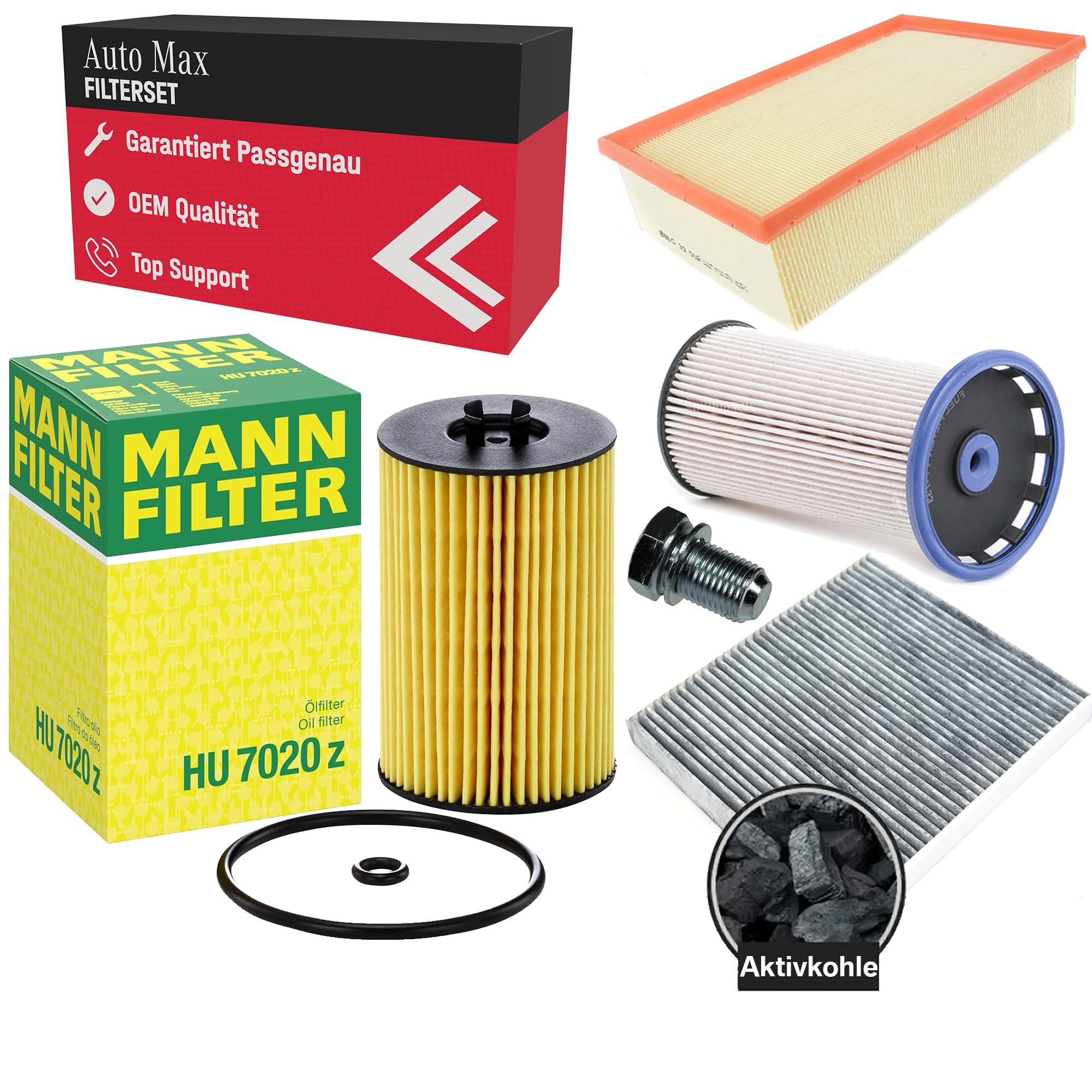 Inspektionspaket Filterset - Ölfilter, Luftfilter & Innenraumfilter Komplettset
