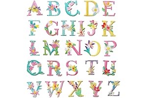 Embroidered Letter Appliques for Fabric Embellishments