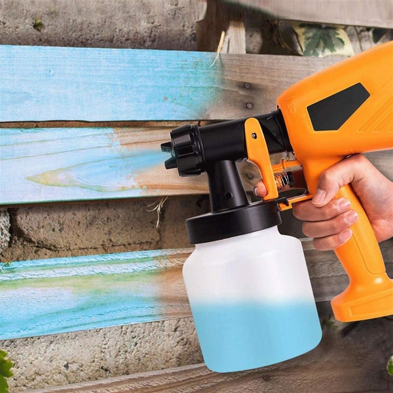 Pulverizador de Pintura portátil, Pistola de pulverización de Pintura eléctrica de 400 W y 800 ml con 3 Patrones de pulverización, contenedores Desmontables de 800 ml, fácil de pul