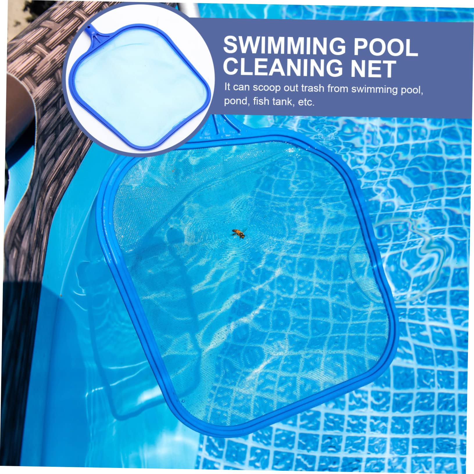 Piscina con Mango de Aluminio Secciones para Limpieza Eficaz Residuos Duradera y para Piscinas Elevadas y Enterradas